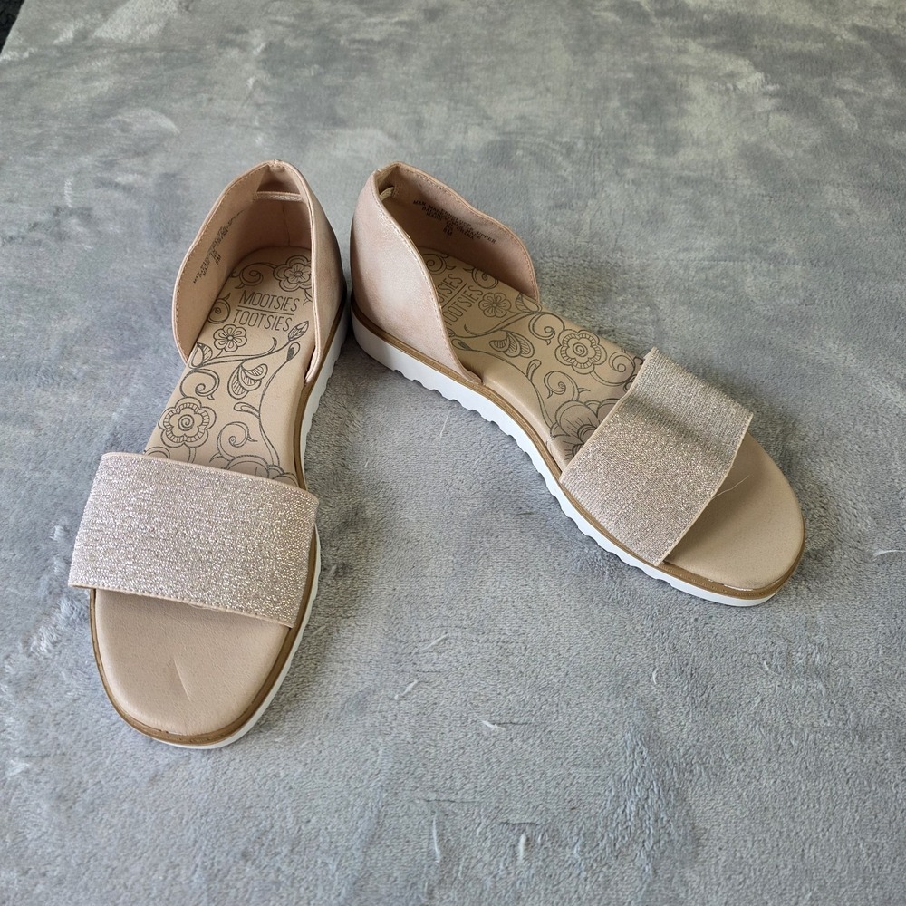 Mootsies Tootsies Women's Size 8M Penelope Sparkle Slip On Sandals